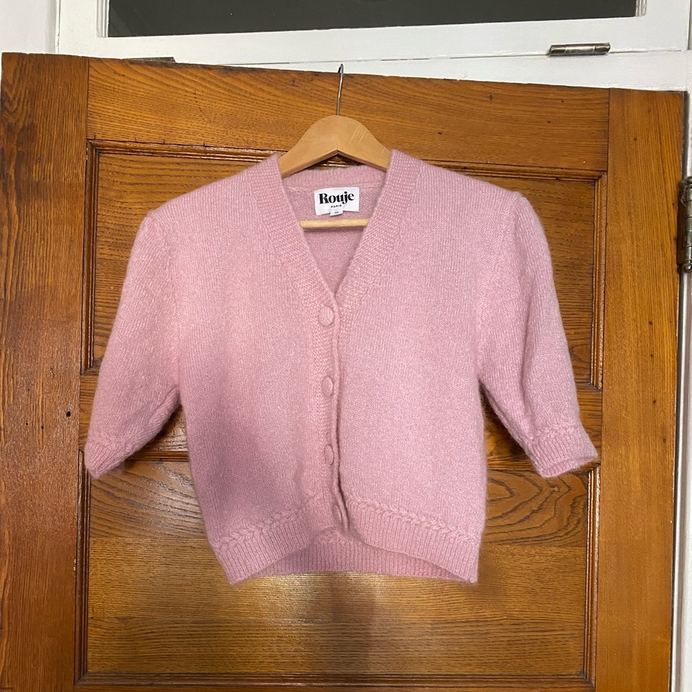 Rouje Nono cardigan- cropped mohair sweater, like new